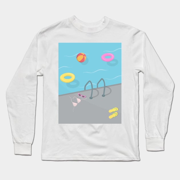 Swimming pool Long Sleeve T-Shirt by valentinahramov